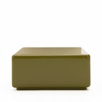 Gaia - Table basse carrée laquée 60x60cm - Vert olive - 2