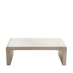 Tocoa - Table basse effet travertin 120x55cm - Beige - 2