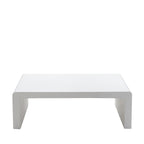Tocoa - Table basse en fibre de ciment 120x55cm - Blanc - 2