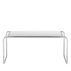 Rika - Table basse en miroir pieds chrome L80cm - Transparent - 2