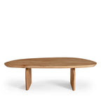 Malang - Table basse organique en bois massif d'acacia - Bois foncé - 2