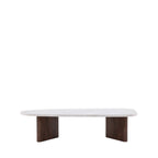 Gronvik - Table basse organique effet marbre 130x65cm - Gris clair - 2