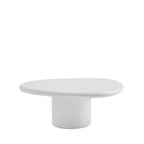 Luna - Table basse organique en fibre de ciment L80cm - Blanc - 2