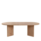 Sam - Table basse ovale en bois 119x60cm - Bois clair - 2