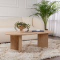 Sam - Table basse ovale en bois 119x60cm - Bois clair - 1