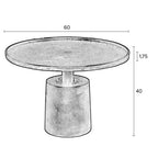 Mason - Table basse ronde en métal ø60cm - Noir - 2