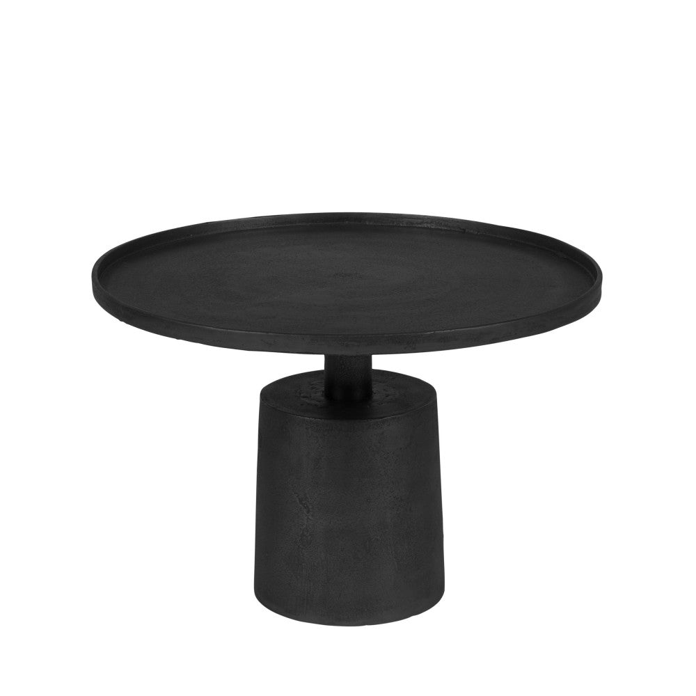 Mason - Table basse ronde en métal ø60cm - Noir - 1