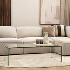 Nido - Table basse en verre L110cm - Transparent - 1