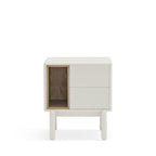 Corvo - Table de chevet en bois - Blanc - 2
