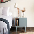 Corvo - Table de chevet en bois - Gris clair - 1