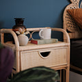 Tondano - Table de chevet en rotin - Naturel - 1