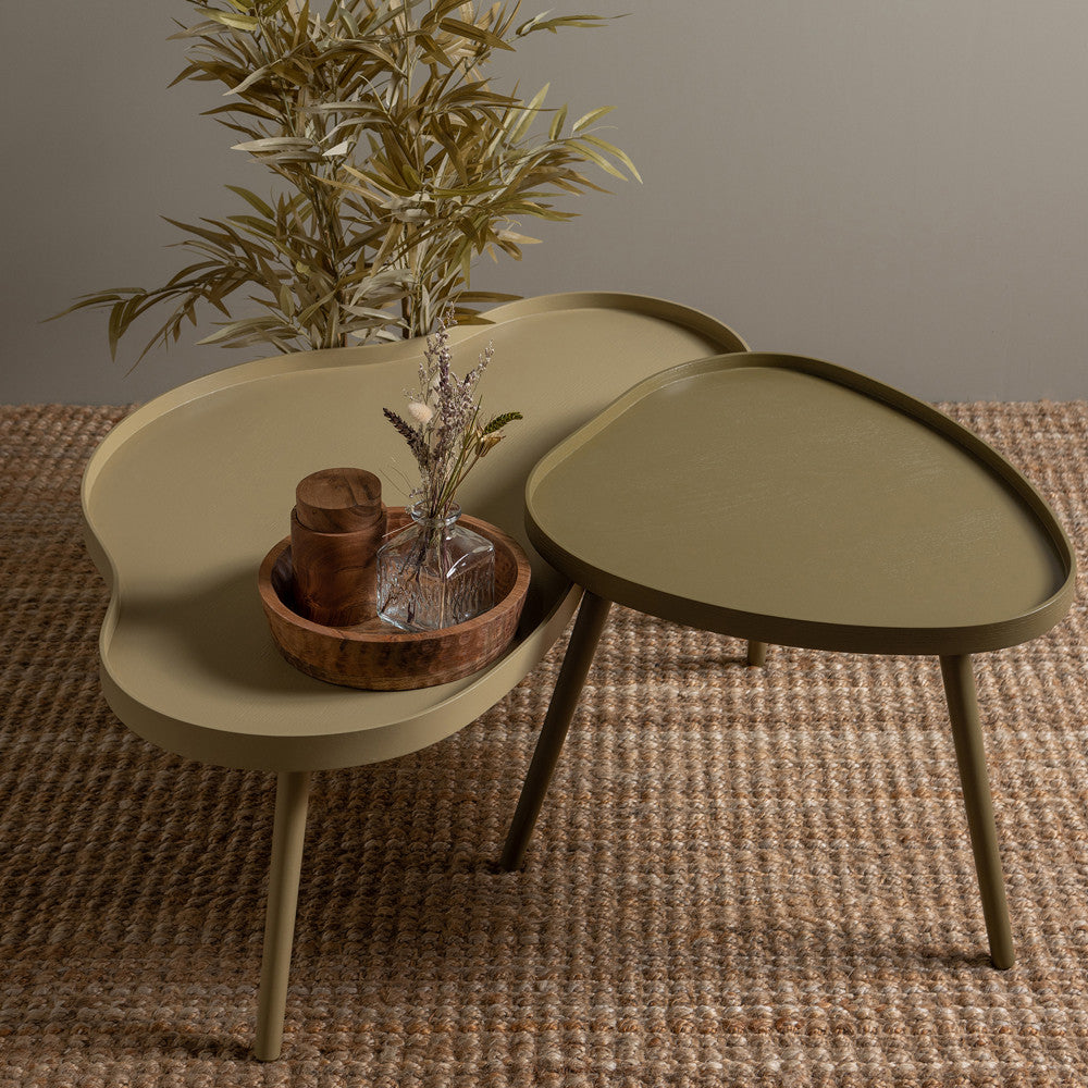 Mae - Table basse de forme organique en bois 61x40cm - Bois - 1