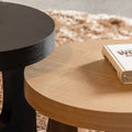 Tala - Table d'appoint ronde en bois ø45cm - Noir - 1