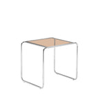 Rika - Table d'appoint en verre pieds chrome - Verre ambré - 2
