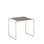 Rika - Table d'appoint en verre pieds chrome - Verre fumé - 2