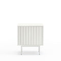 Sierra - Table de chevet 1 porte 2 tiroirs en bois - Blanc - 1
