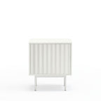 Sierra - Table de chevet 1 porte 2 tiroirs en bois - Blanc - 1