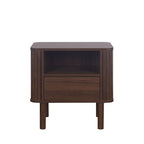 Maya - Table de chevet 1 tiroir en bois - Bois foncé - 2