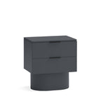 Totem - Table de chevet 2 tiroirs en bois - Gris anthracite - 2