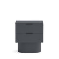 Totem - Table de chevet 2 tiroirs en bois - Gris anthracite - 1