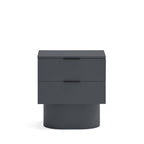 Totem - Table de chevet 2 tiroirs en bois - Gris anthracite - 1