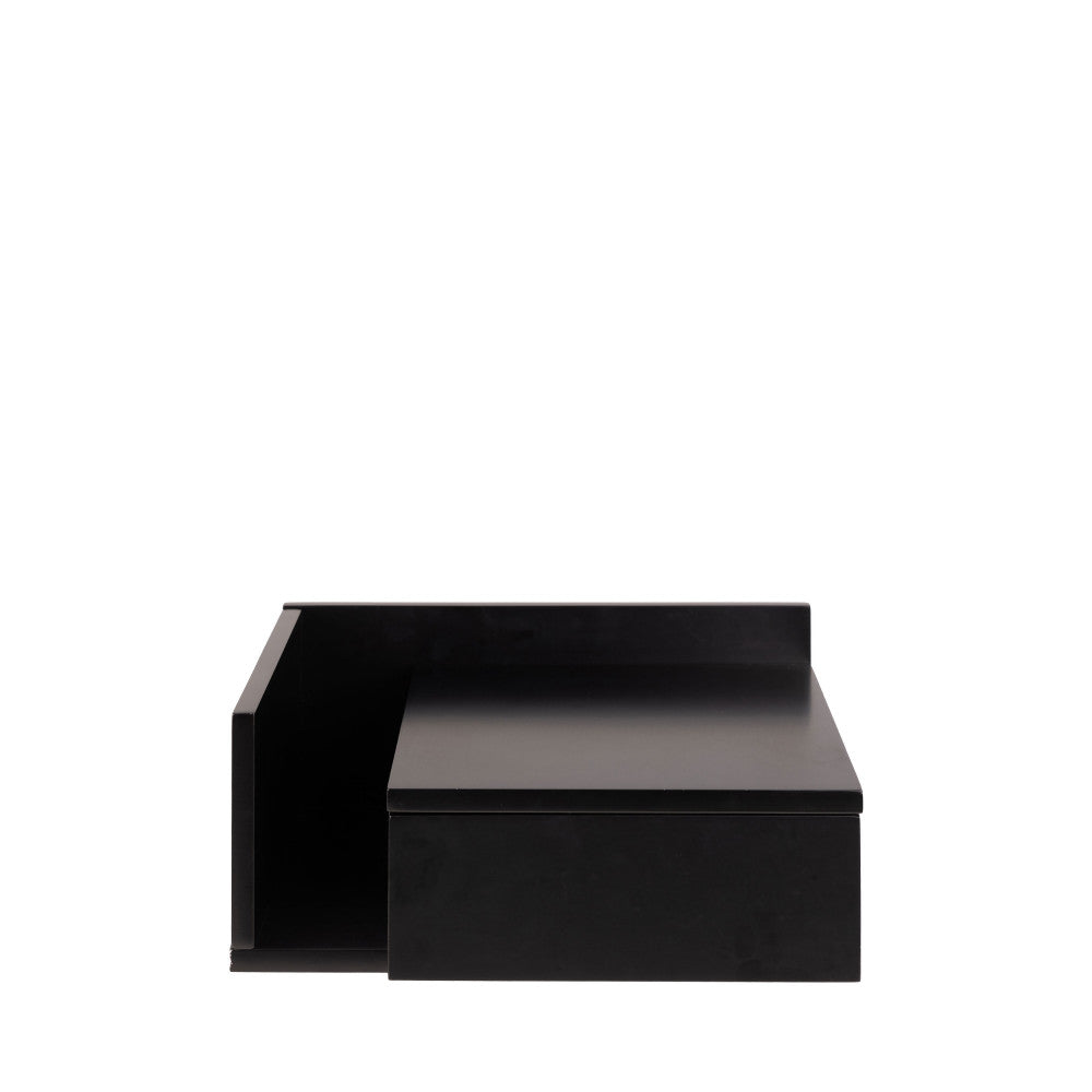 Kamichi - Table de chevet murale réversible en bois - Noir - 2