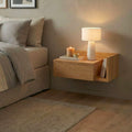 Kamichi - Table de chevet murale réversible en bois - Bois clair - 1