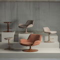 Isaac - Tabouret de bar réglable en métal H61-81cm - Beige - 1
