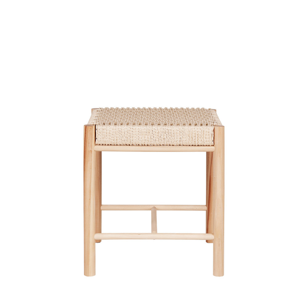 ABANO - Tabouret en bois et corde H46,5cm - Naturel - 2