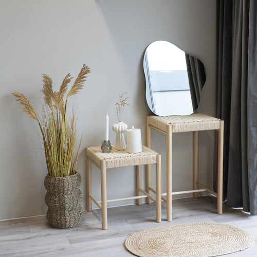 ABANO - Tabouret en bois et corde H46,5cm - Naturel - 1