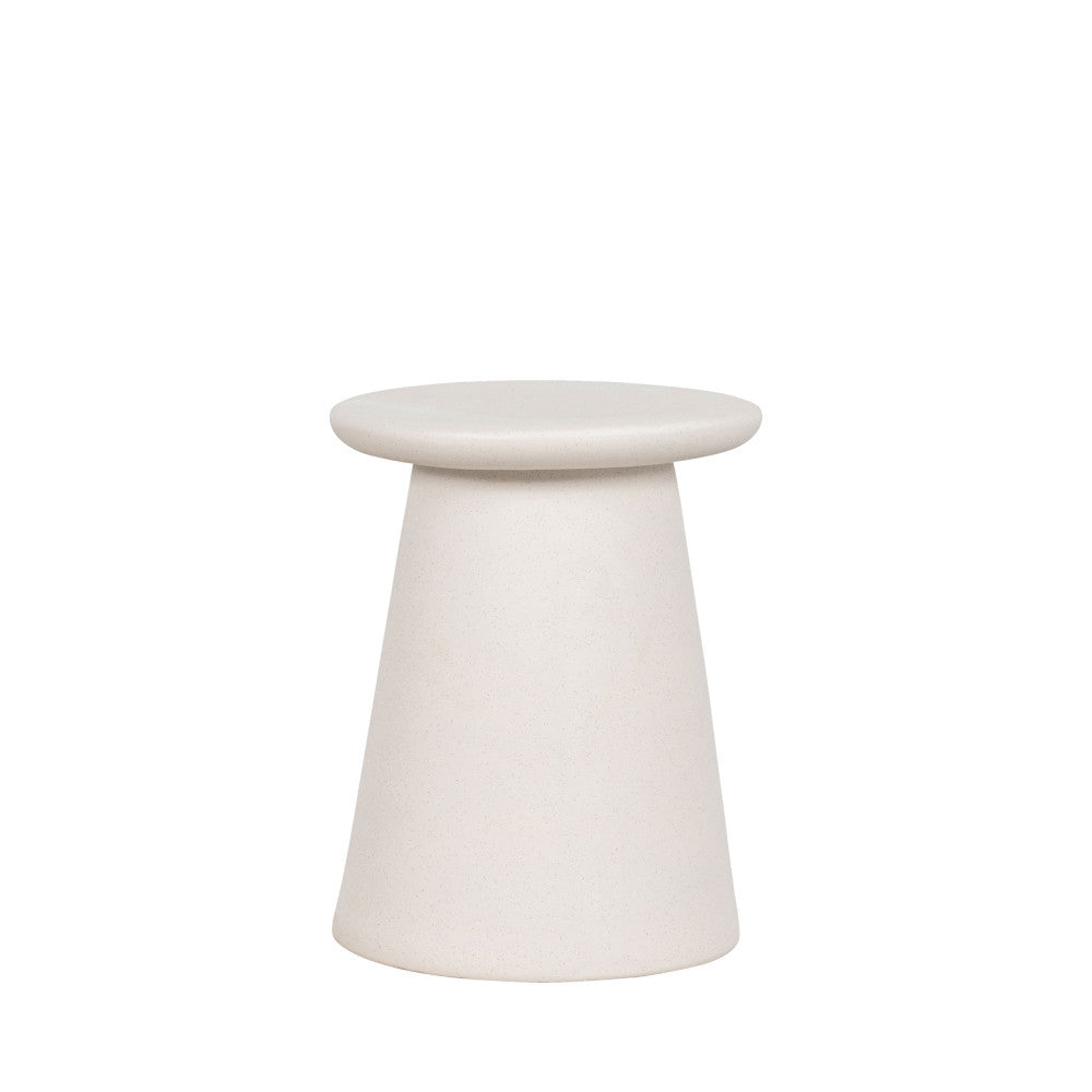 Button - Table d'appoint en céramique ø35cm - Blanc - 2