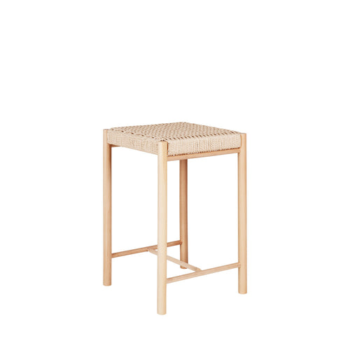 Abano - Tabouret de bar en bois et corde H66,5cm - Naturel - 2