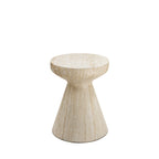 Danli - Tabouret effet travertin H45cm - Beige - 2