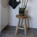 Badia - Tabouret en teck H45cm - Naturel - 1