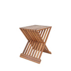 Erto - Tabouret en teck H45cm - Naturel - 2