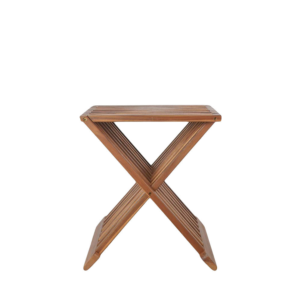 Erto - Tabouret en teck H45cm - Naturel - 1