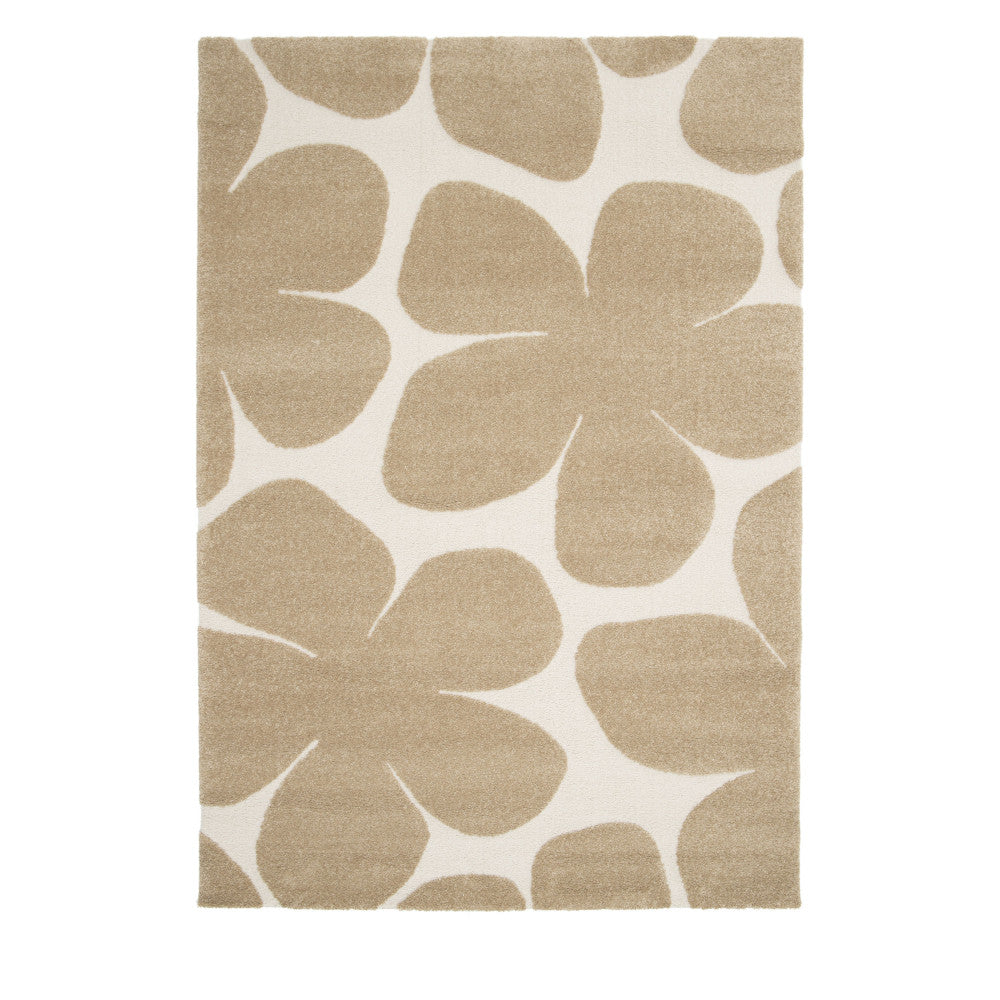 Flow - Tapis contemporain à motif floral en relief - Beige 160x230 cm - 1