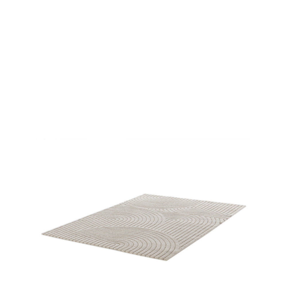 Esteban - Tapis contemporain à motif géométrique - Beige 120x170 cm - 2