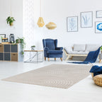 Esteban - Tapis contemporain à motif géométrique - Beige 200x290 cm - 1
