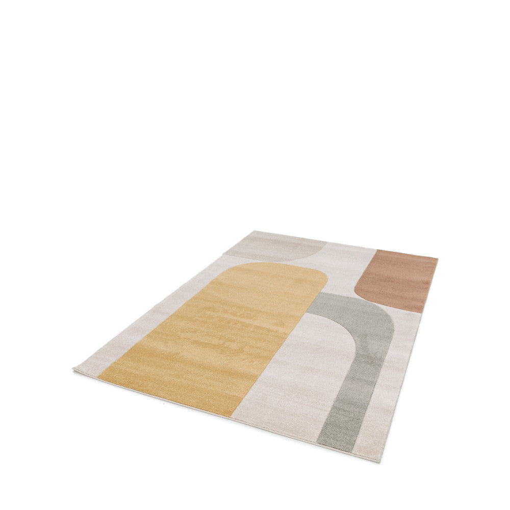 Lorma - Tapis contemporain à motif géométrique - Jaune 120x170 cm - 2