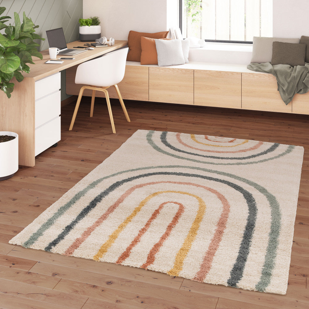 Victoria II - Tapis contemporain à motif géométrique - Multicolore 160x230 cm - 1