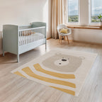 Zazu - Tapis enfant à motif ours - Jaune 160x230 cm - 1
