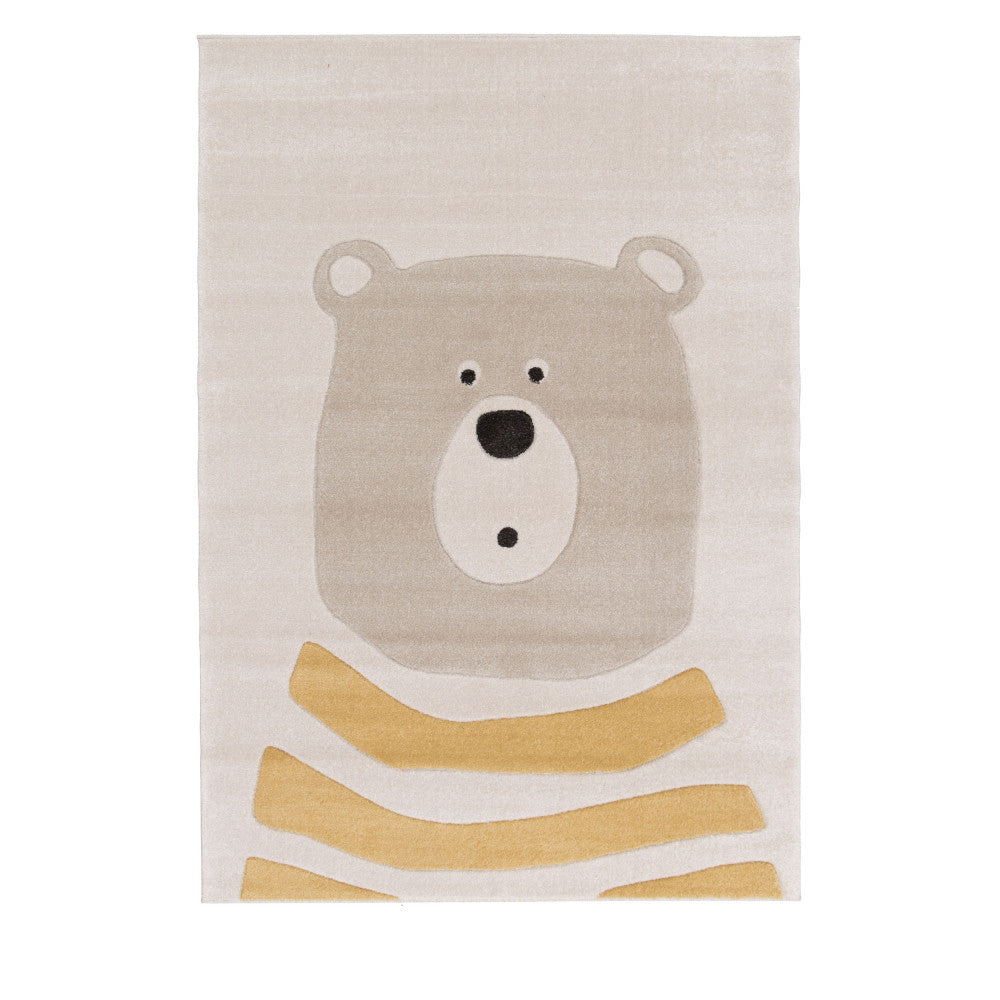 Zazu - Tapis enfant à motif ours - Jaune 160x230 cm - 2