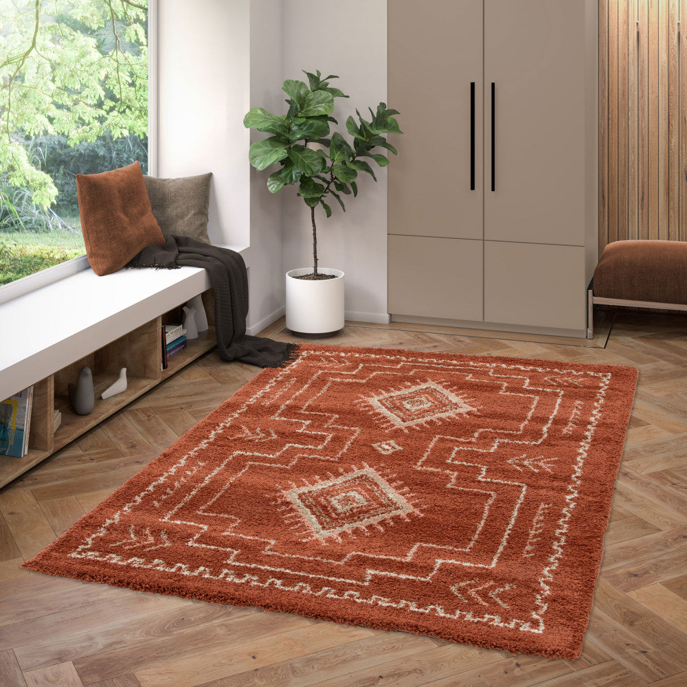 Olie I - Tapis d’inspiration berbère - Rouille 160x230 cm - 1