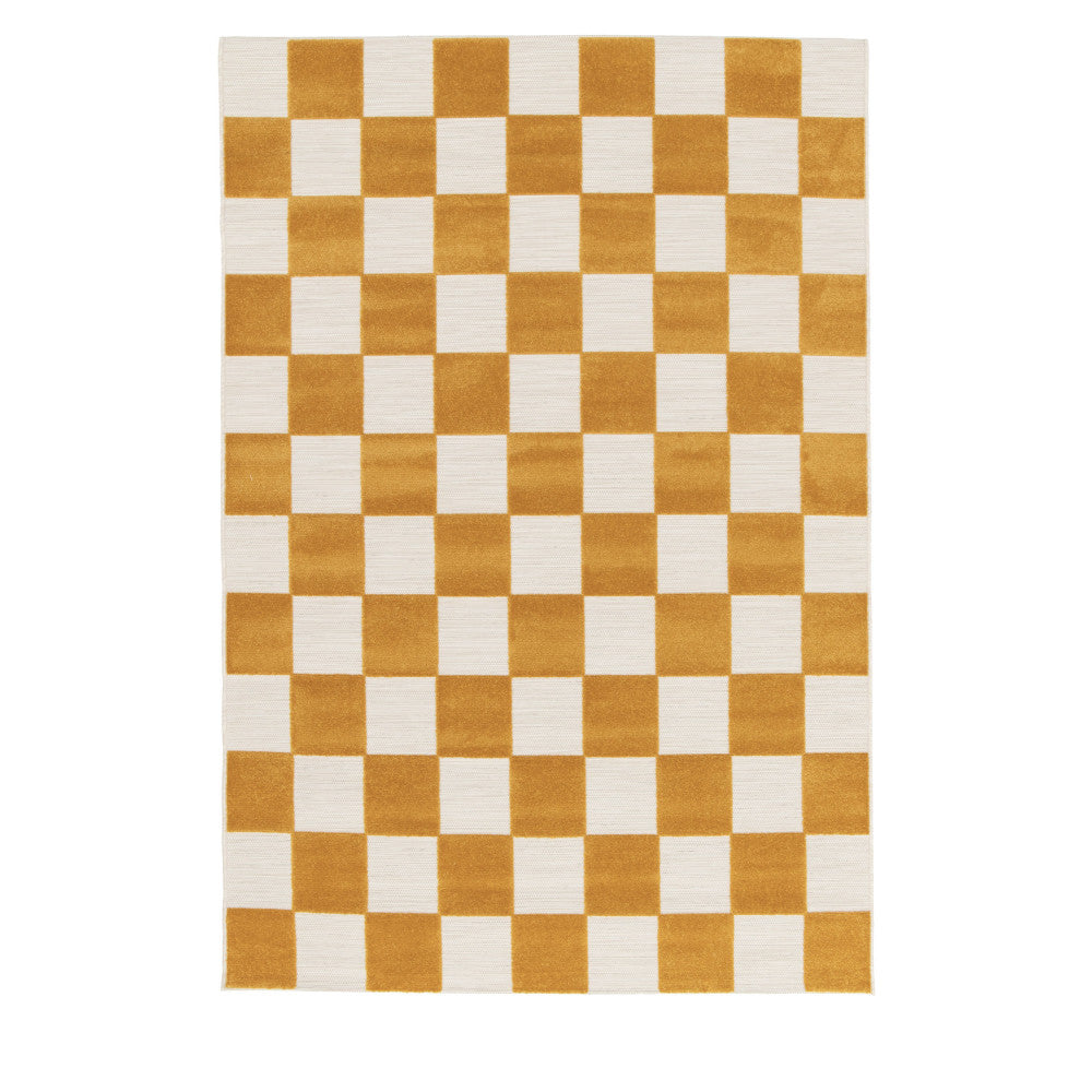Addo – Tapis intérieur et extérieur à motif géométrique - Jaune moutarde 160x230 cm - 2