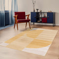 Pilo - Tapis à motifs géométriques arrondis - Jaune 120x170 cm - 1