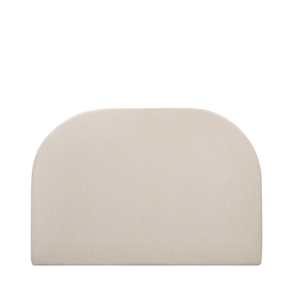 Wayne - Tête de lit compressée en tissu demi-lune L 160 cm - Beige - 2