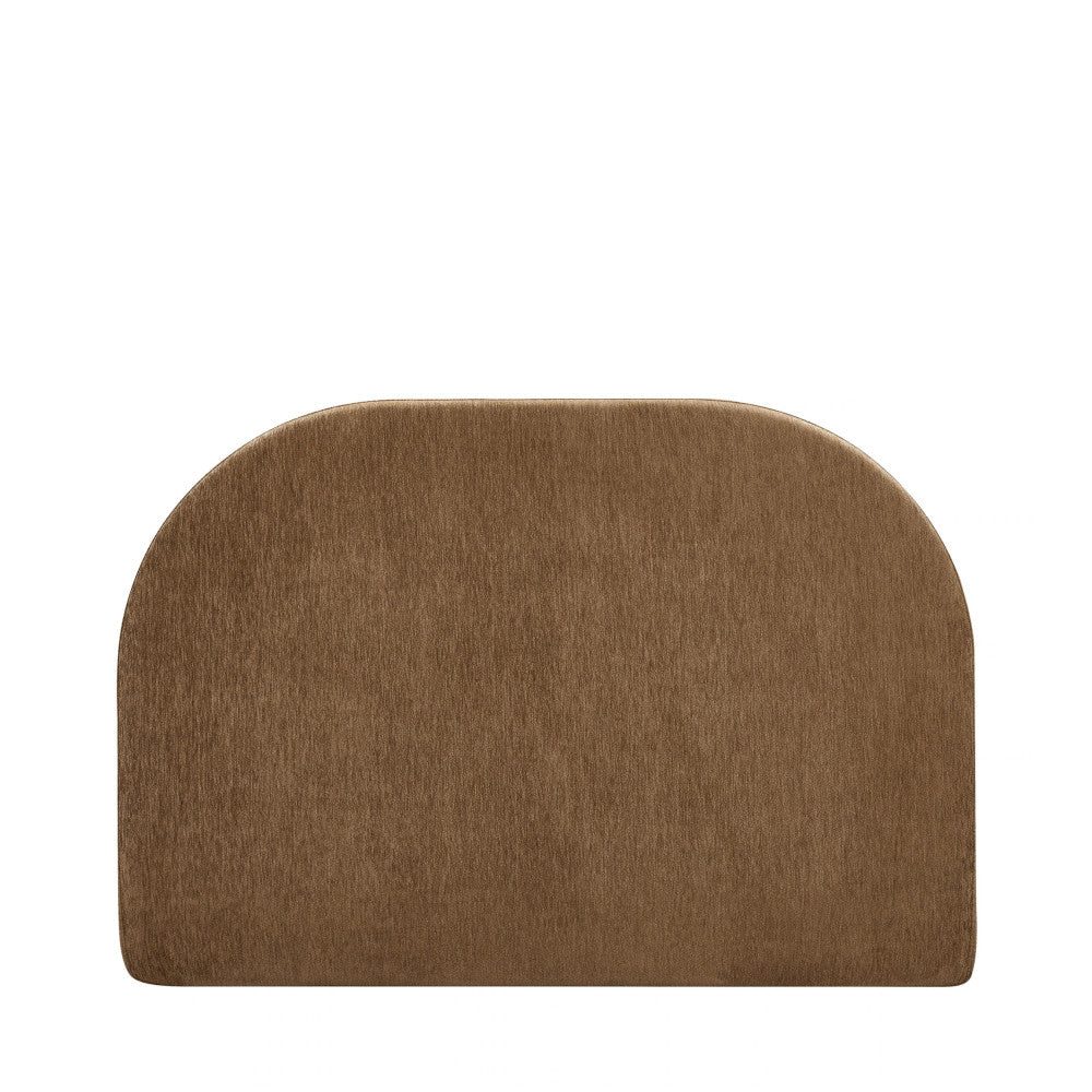 Wayne - Tête de lit compressée en tissu demi-lune L 160 cm - Bronze - 2