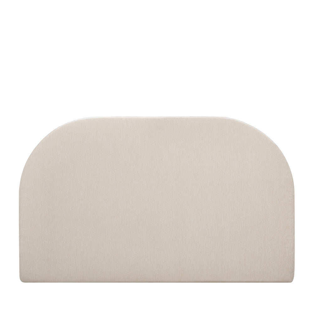 Wayne - Tête de lit compressée en tissu demi-lune L 180 cm - Beige - 2