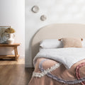 Noussa - Tête de lit en coton et lin demi-lune L170cm - Naturel - 1